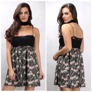 NWT Rare London Tropical Print Babydoll Dress
